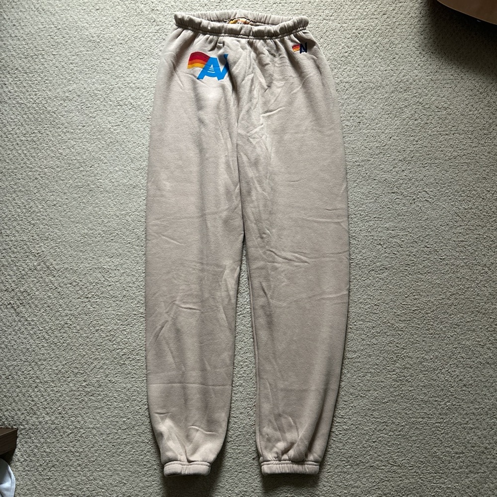 Aviator Nation Tan Sweatpants NWT